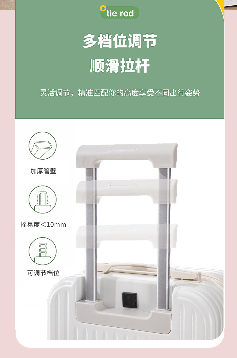18寸登机箱男女拉杆箱静音万向轮结实耐用行李箱韩版加厚密码箱详情9