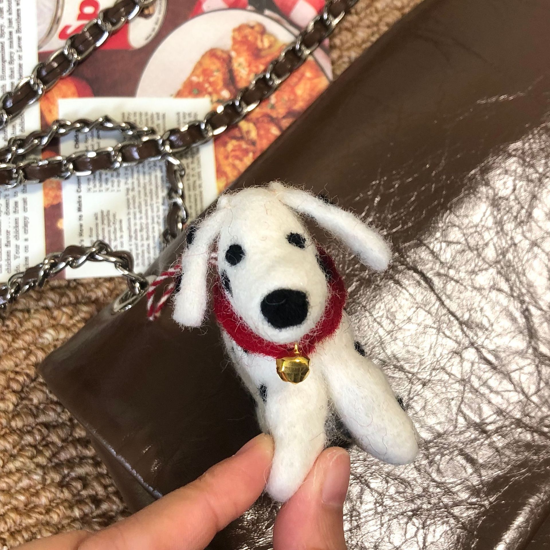 2025 New Nepalese wool felt keychain pendant, cute little sheep and dog bag pendant, car hanging doll pic 4