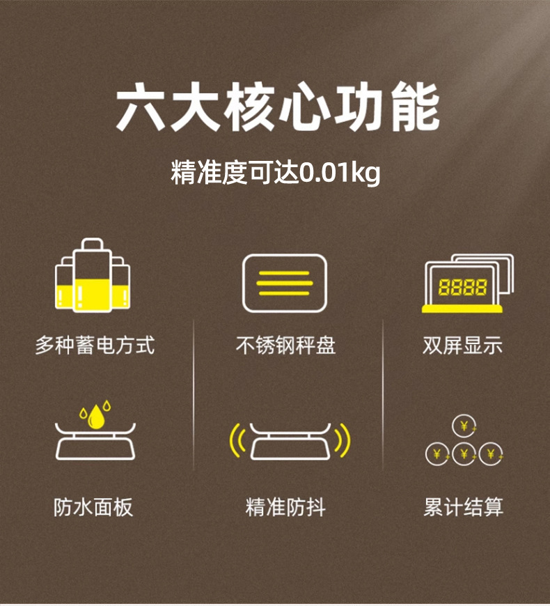 电子秤高精度商用小型称菜称重家用厨房食物30公斤台秤磅超市收银详情3