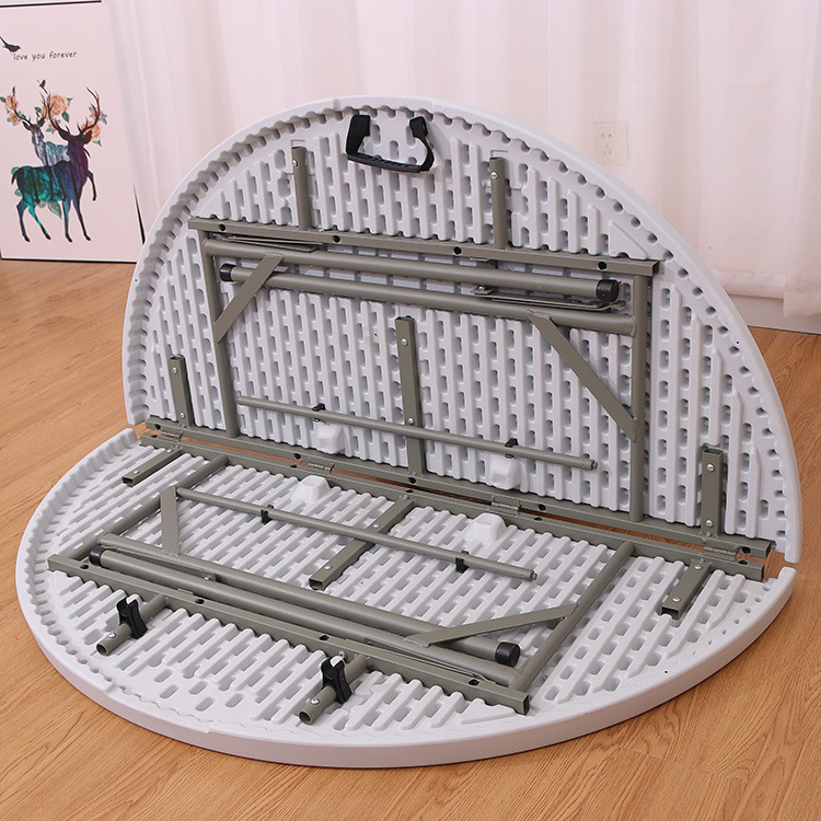 外贸折叠圆桌家用酒店饭店折叠大圆桌客厅餐厅户外简易塑料折叠桌详情38