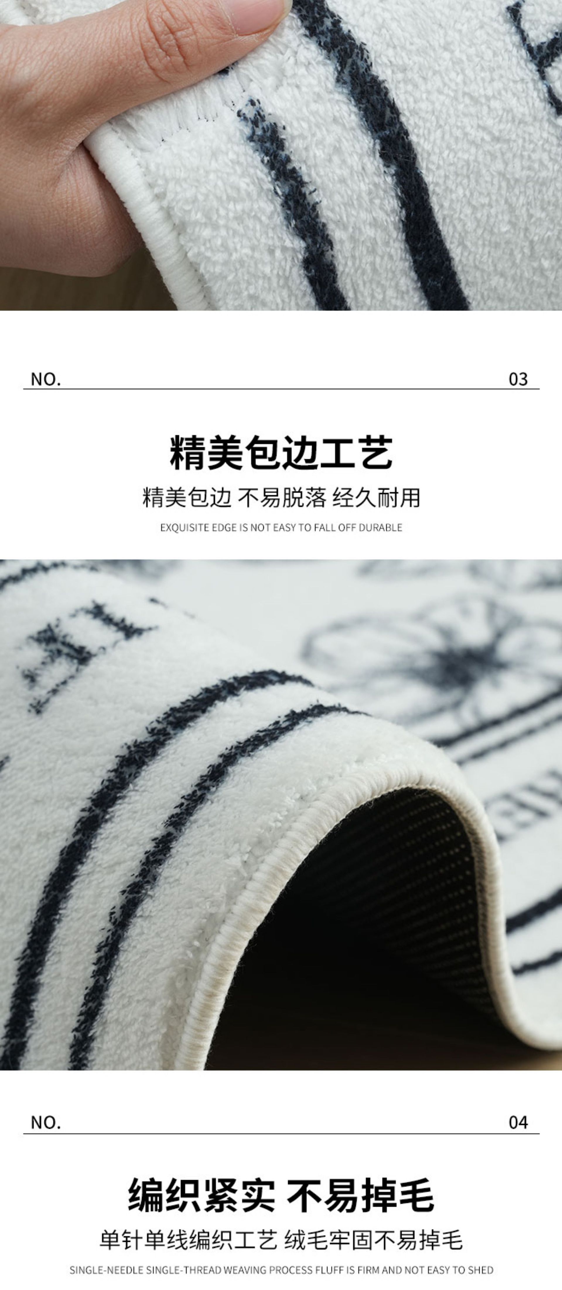 圆形地毯仿羊绒椅子地垫轻奢高级感法式客厅地毯卧室化妆椅地毯详情5