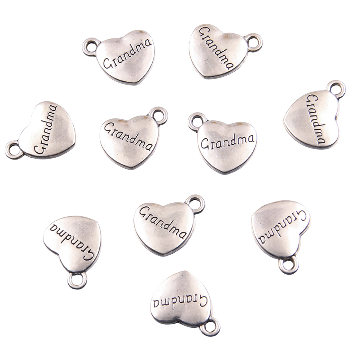 45款ins风爱心吊坠爆款diy合金镂空love魅力手工项链手链饰品配件详情7