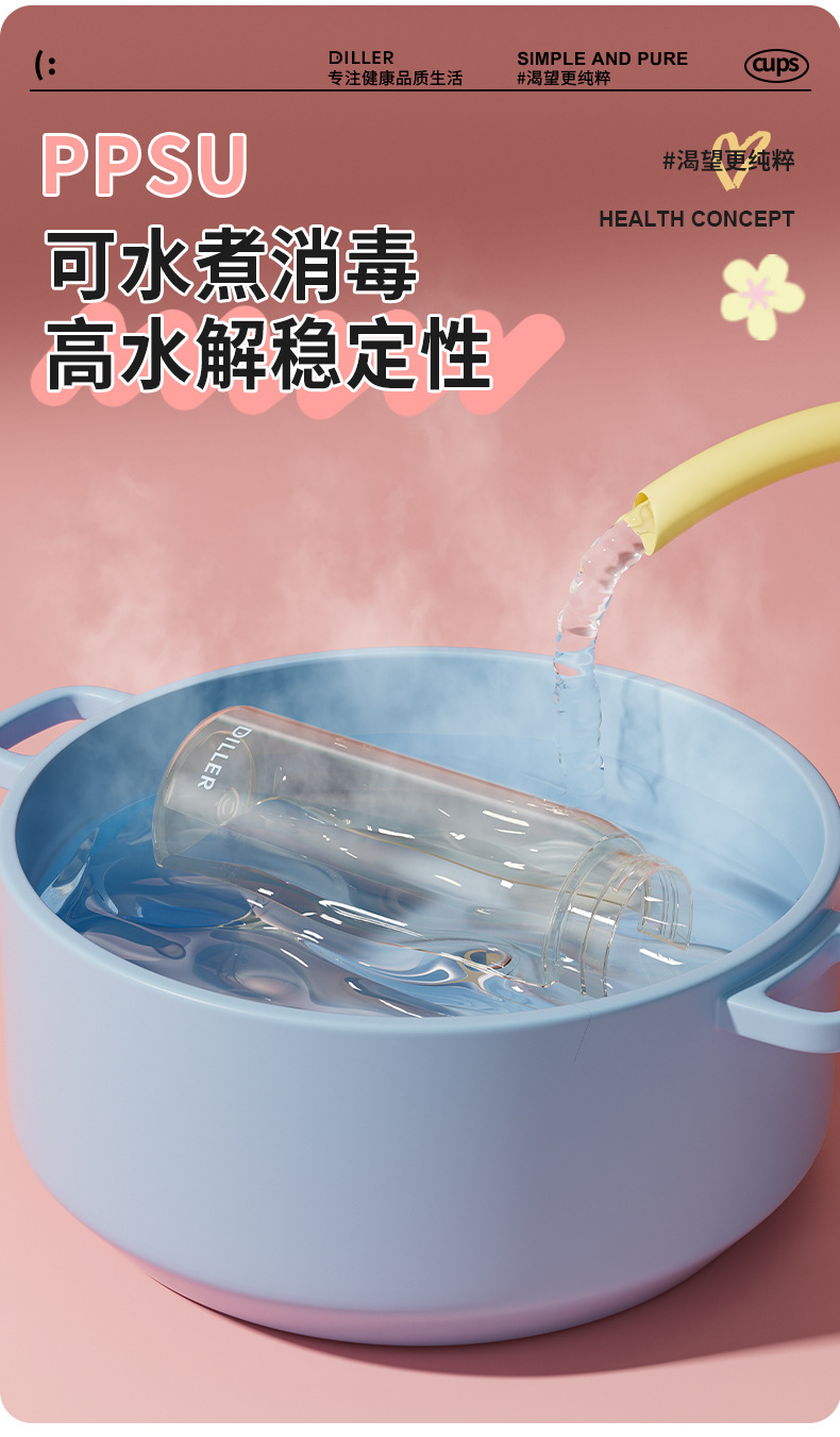 PPSU水杯户外便携水壶一键弹盖随手杯儿童水杯夏季大容量孕妇水杯详情8