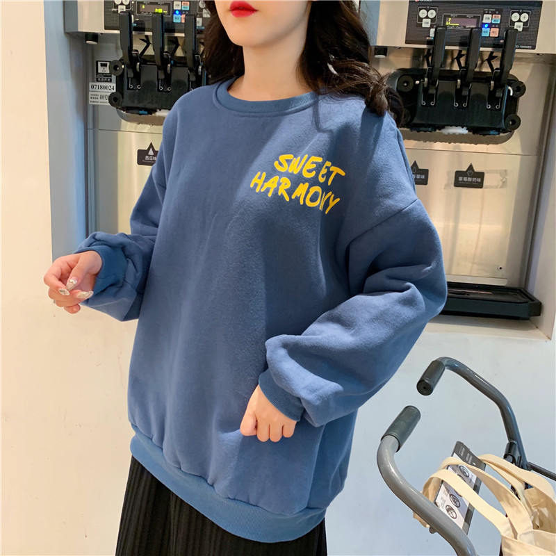 現貨代發跨境臺灣抓絨加厚衛衣2025秋冬新款寬鬆休閒大碼女裝上衣详情34