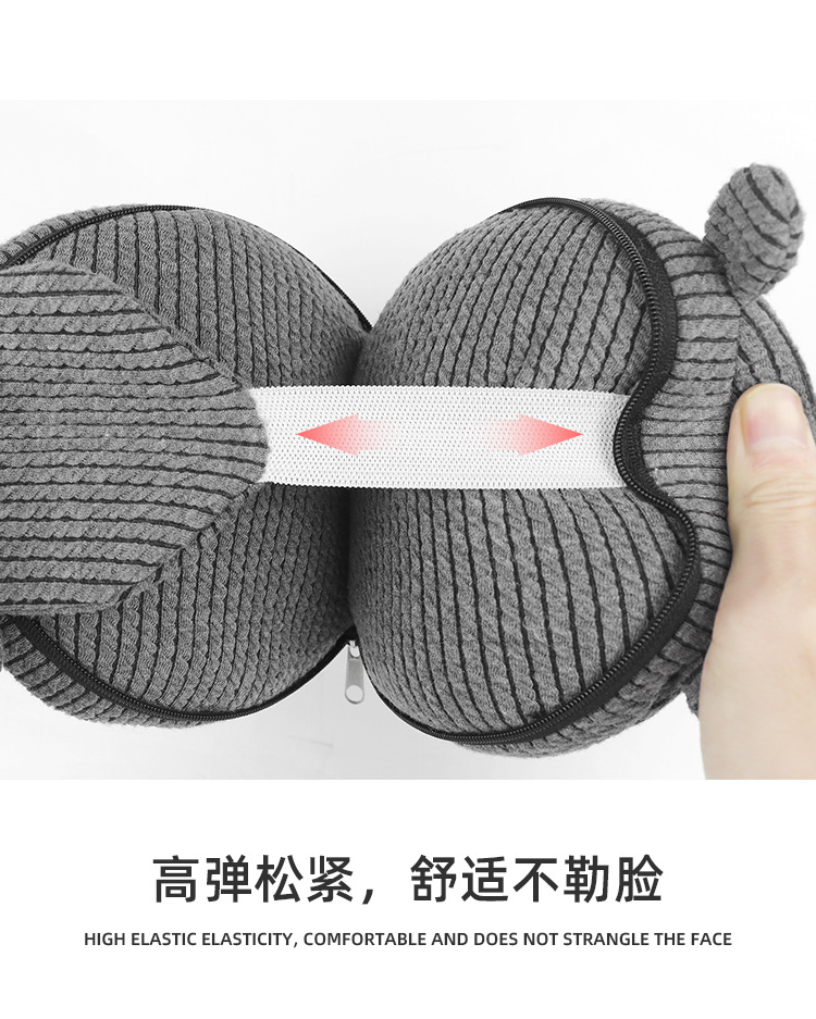 Cross-border multi-functional eye mask and neck pillow sleep wonder 2-in-one cartoon cute storage eye mask and neck pillow set pic 5