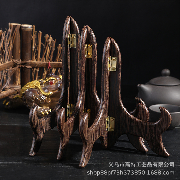 普洱茶架子茶饼架展示架仿实木茶托架置物架茶叶架托支架茶具配件详情9