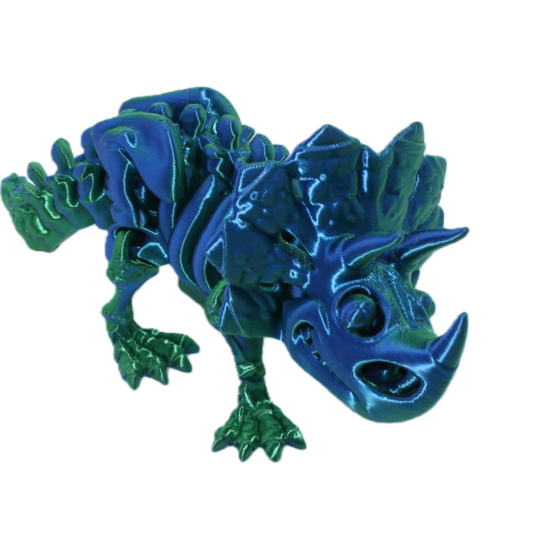 3D printed Triceratops joint movable dinosaur skeleton ornaments, toys, figurines, gifts, models, cross-border handicrafts pic 6