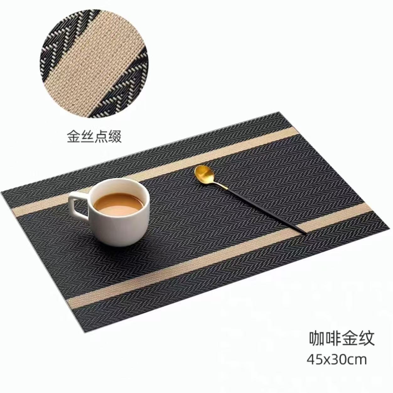 PVC特斯林餐垫酒店家居跨境隔热防烫可水洗批发北欧风格详情9