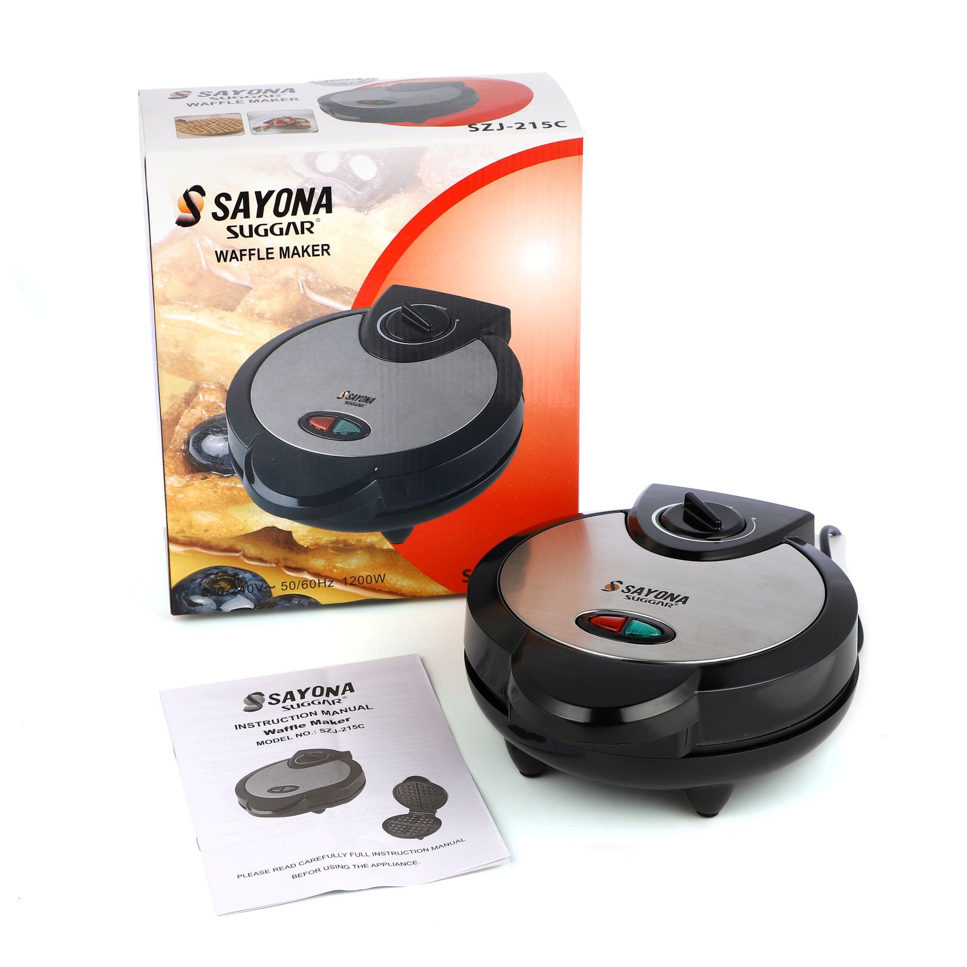 Cross-border SAYONA double-sided flipping waffle machine, household cake machine, multi-functional electric heating griddle, snack breakfast machine pic 1