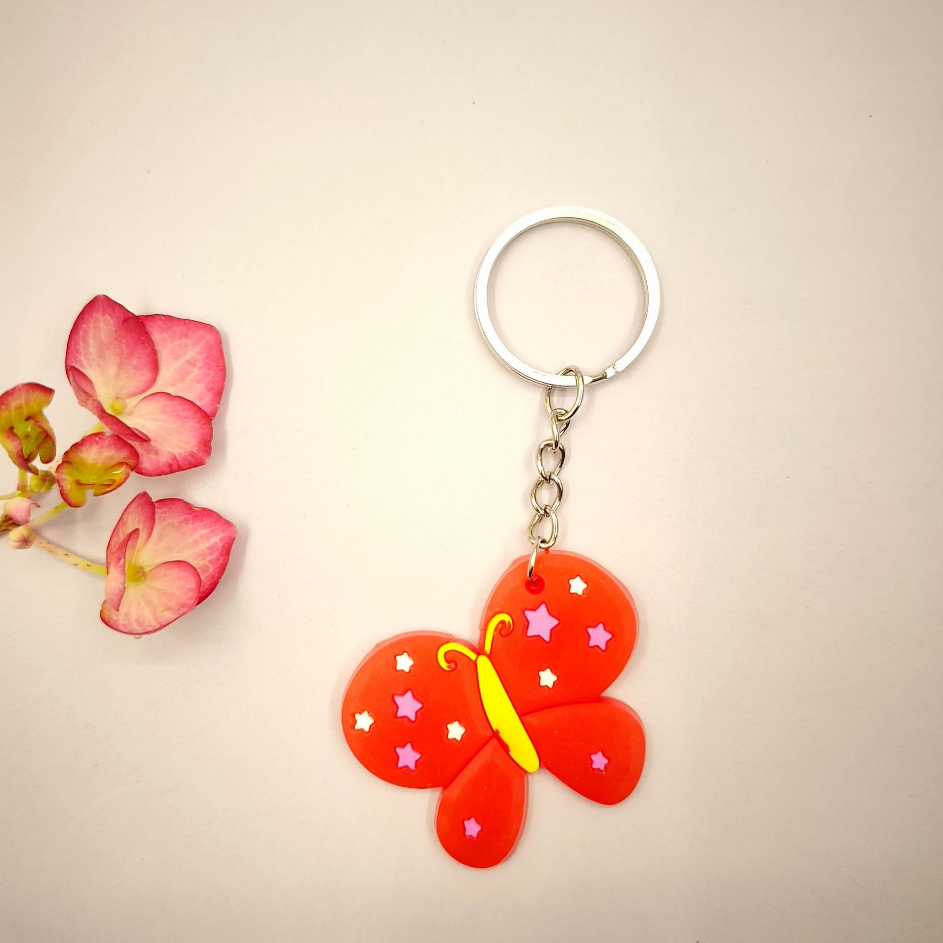 跨境热卖蝴蝶软胶钥匙扣儿童钥匙扣幼儿园小学生开学日分享详情22