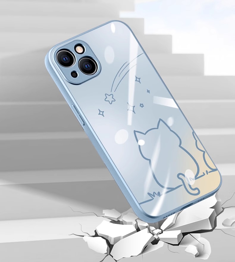 IPhone 16 phone case 13promax Protective case iPhone 12 Mini Painted 15 Cat 11 Couple 14plus pic 11