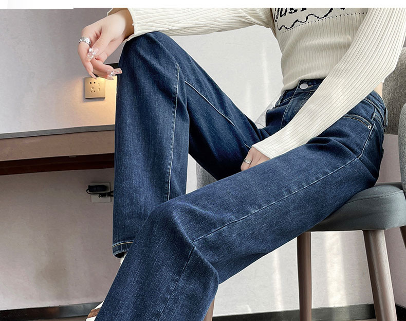 牛仔裤女春秋2025新款爆款阔腿裤九分法棍小个子薄款窄版直筒裤子详情31