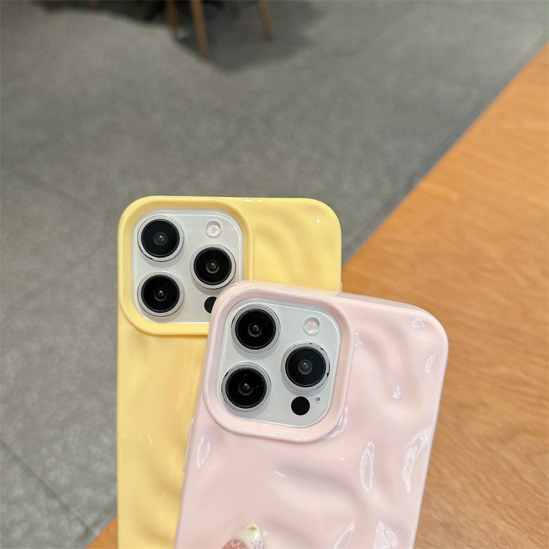 简约陨石纹适用iPhone16苹果15promax手机壳立体波浪14纯色13软壳详情10