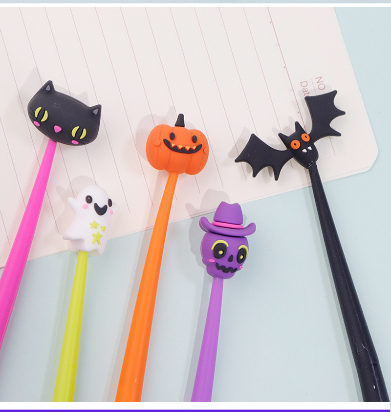 节日系列甩甩笔万圣节儿童签字笔可爱Q版蝙蝠造型写字笔文具礼品批发详情12