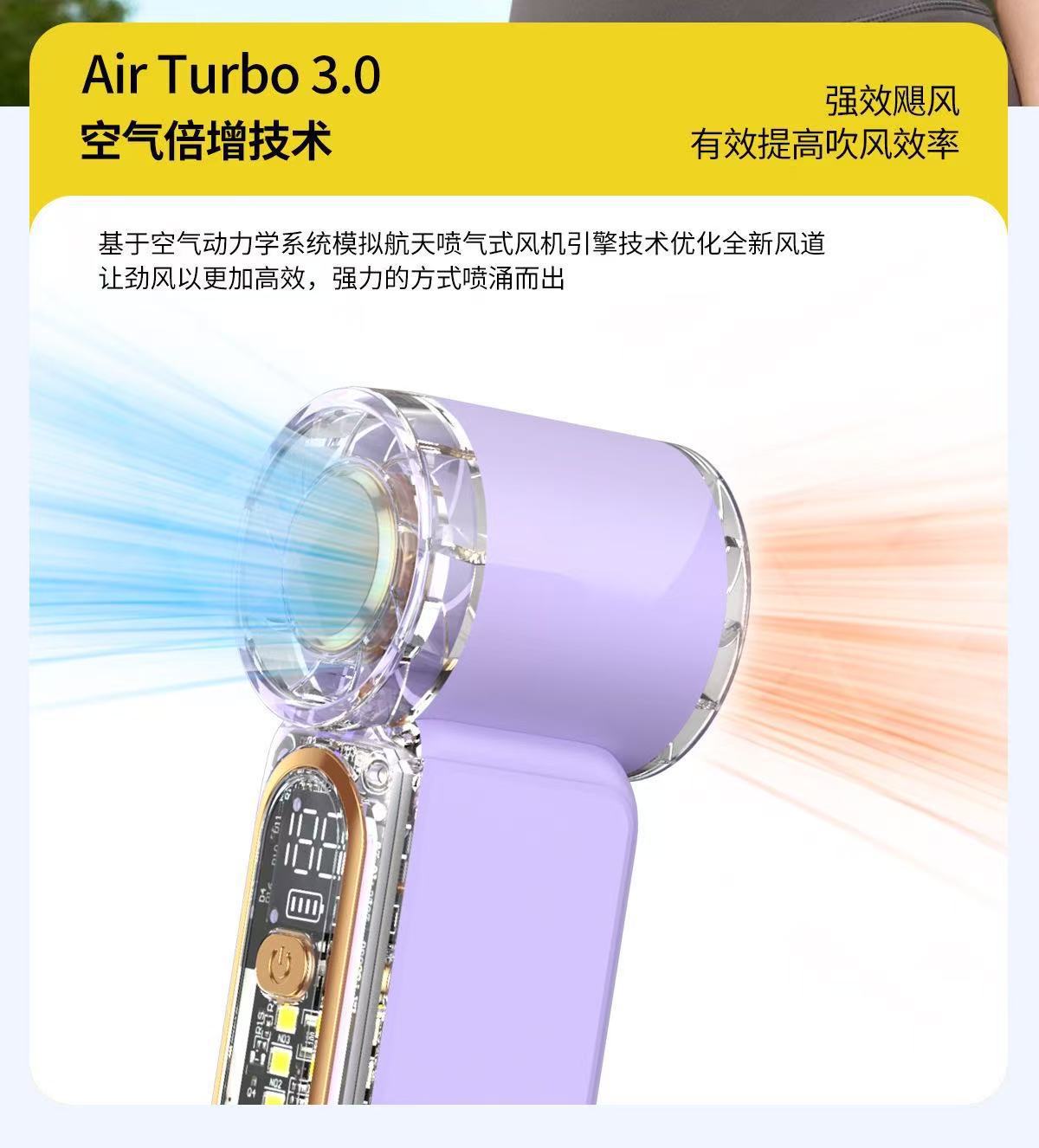 X699迷你手持风扇USB充电LED灯光持久续航暴力小风扇详情7