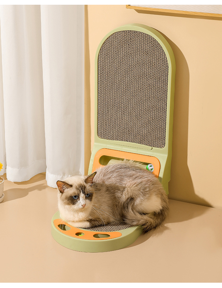 In-stock cross-border L-shaped cat scratch-off board, integrated vertical cat scratch-off board, thickened and wear-resistant cat toys and cat supplies pic 9