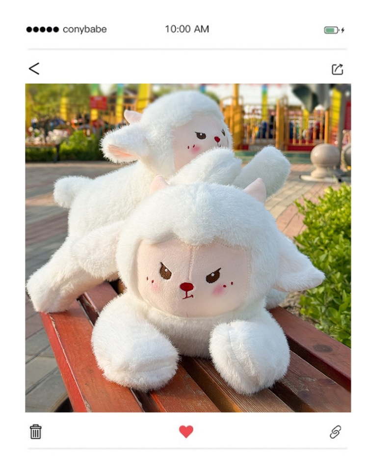 趴姿小羊公仔可爱超萌陪伴毛绒公仔玩具趴姿小羊详情13