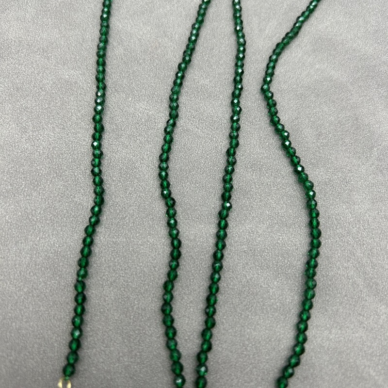 时尚超长珍珠绿尖晶串珠项链女长款毛衣链小众设计感气质颈链配饰详情12