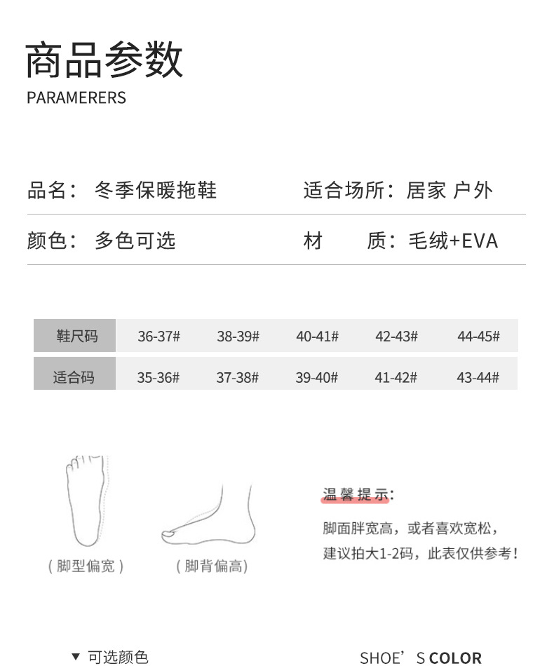 厚底棉拖鞋女包跟冬季2024新款室内家居保暖防滑毛毛绒外穿棉鞋女详情6