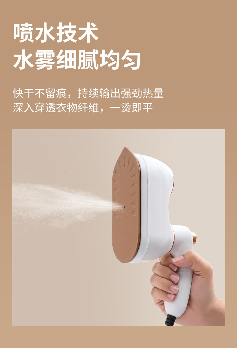 Cross-border mini small electric iron, handheld hanging iron, portable household iron, rotating folding iron, folding iron, white iron, white dry iron, white dry iron pic 6