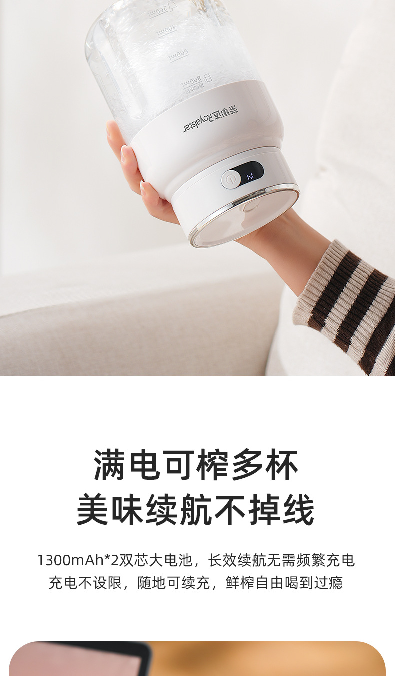荣事达榨汁机小型便携式榨汁杯家用电动果汁杯新款大容量吨吨杯详情7