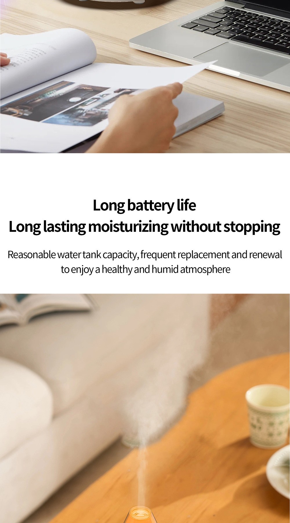 Cross-border Amazon simulation Seven-color glow aroma diffuser, home desktop, bedroom ultrasonic silent humidifier, household appliances pic 6