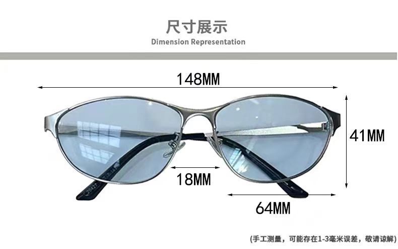 新款辣妹街拍金属猫眼墨镜凹造型美式复古太阳眼镜女防紫外线墨镜详情1