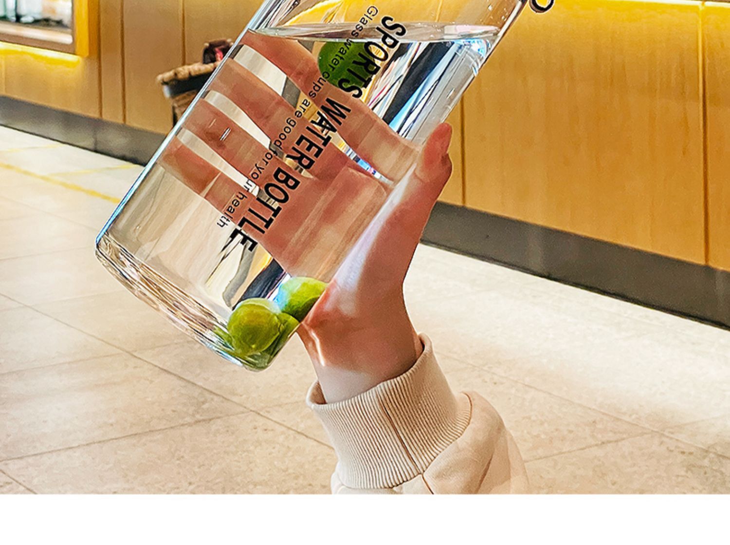 Extra-large capacity ton-ton glass cup, explosion-proof and high-temperature resistant, tea brewing water separation with tea compartment, thickened water cup, high appearance level water pic 6