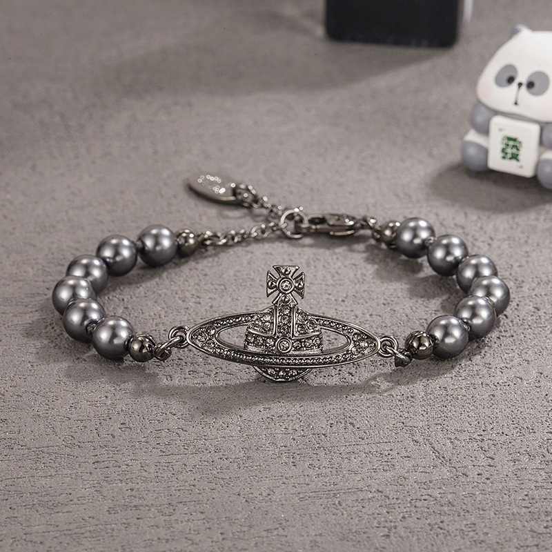 经典西太后土星珍珠项链高版满钻镶嵌施家玻璃珍珠锁链女娜娜同款详情9