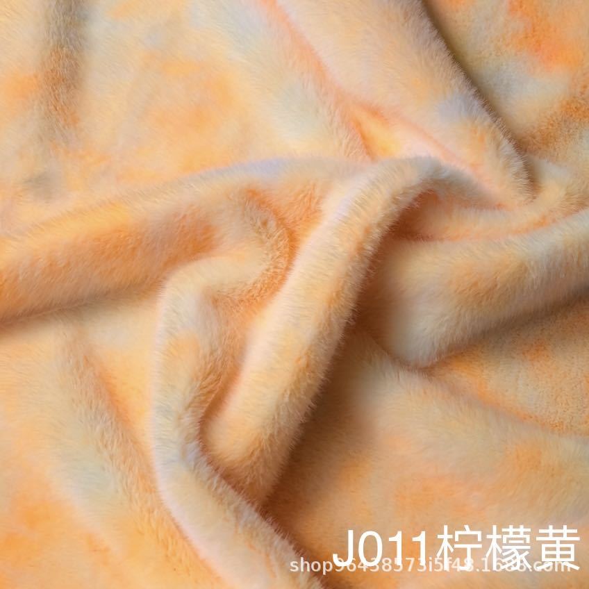 In stock: Tie-dyed small golden mink, seven-color mink velvet, toy fabric, shoes, hats, cushions, carpet fabric pic 13