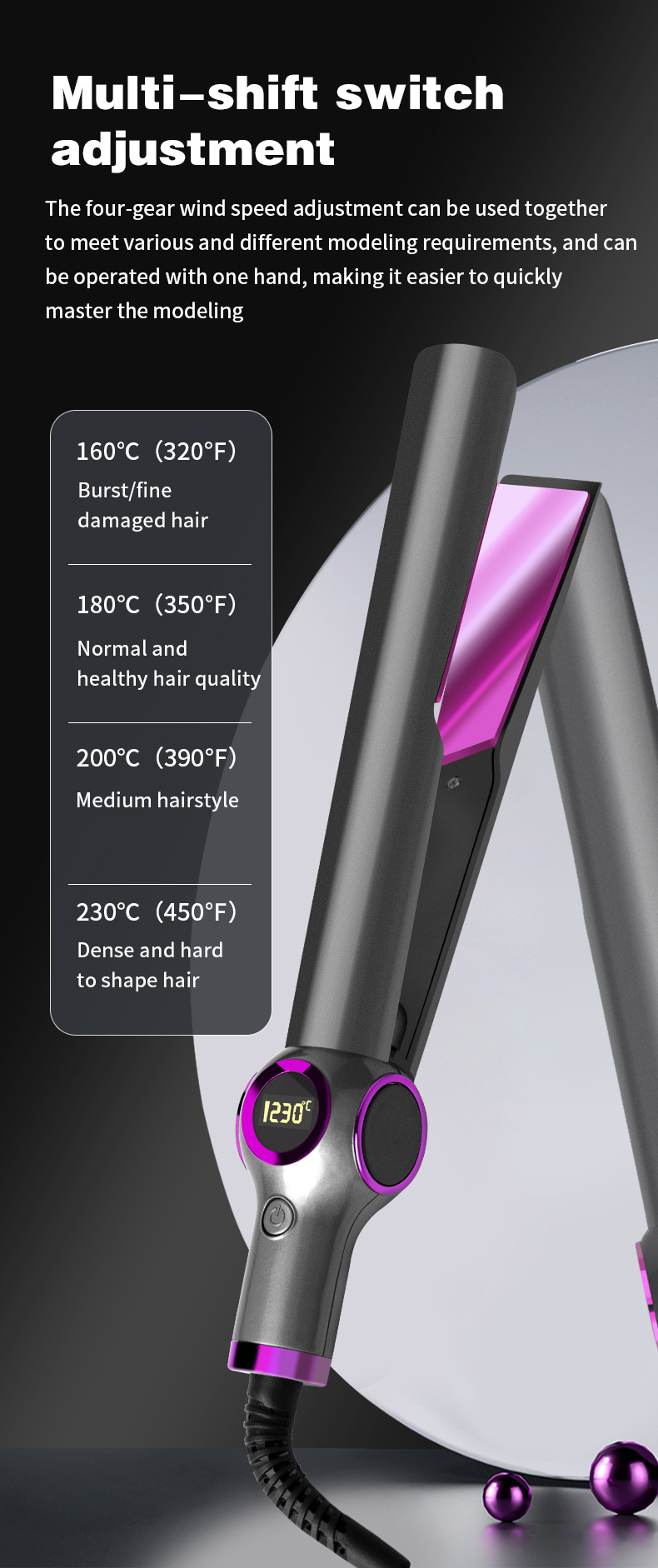 跨境热销款数显卷直发器大卷发神器自动卷发棒两用卷发器厂家批发详情7