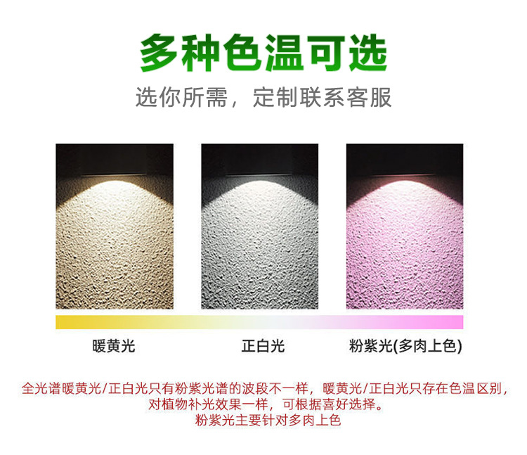 The clamps succulent supplementary light, indoor green plant and flower imitation solar full-spectrum plant growth light, is specially designed for coloring pic 5