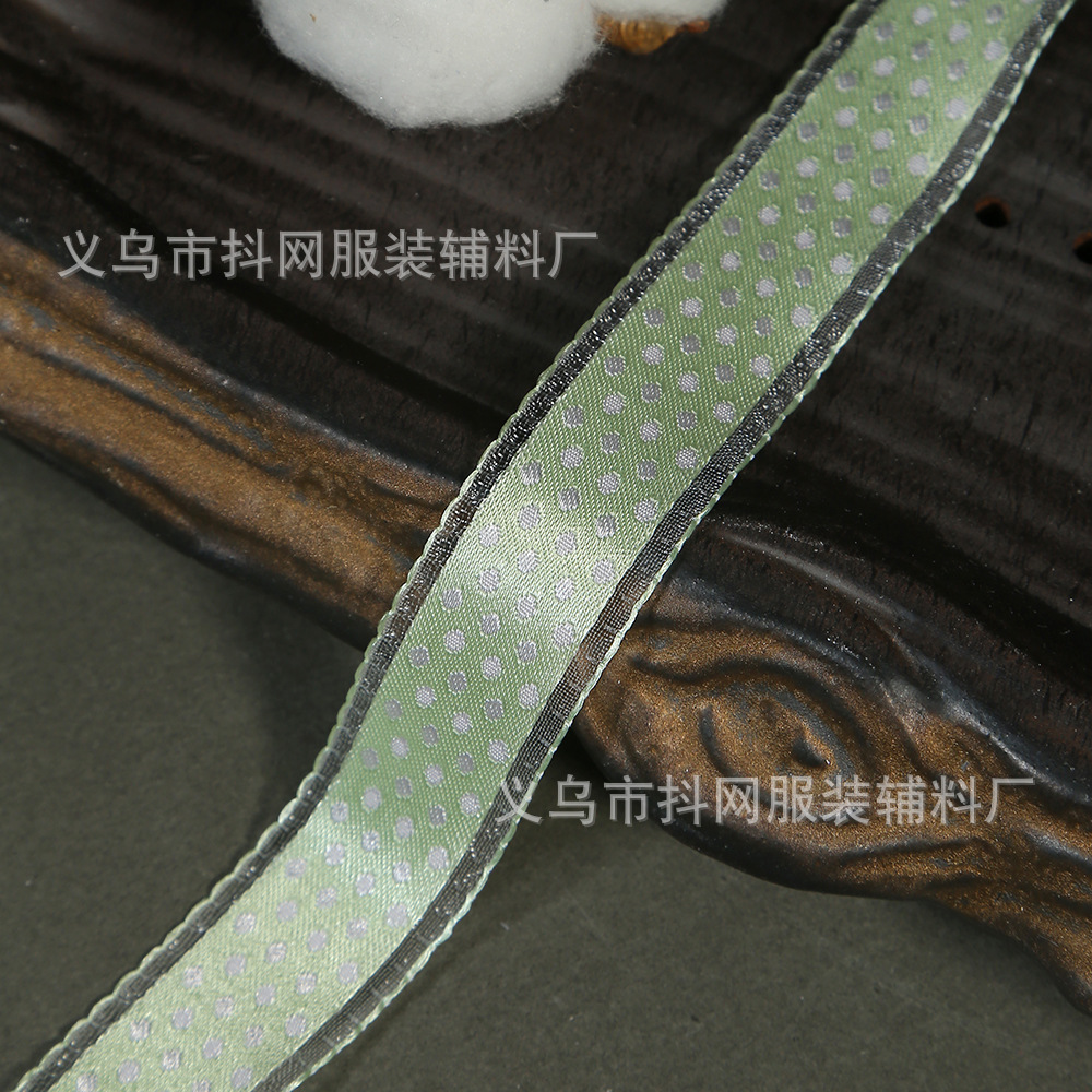 Korean style 2.6cm colorful polka dot ribbon gift box packaging decoration polyester ribbon diy bow hair accessory webband accessories pic 6
