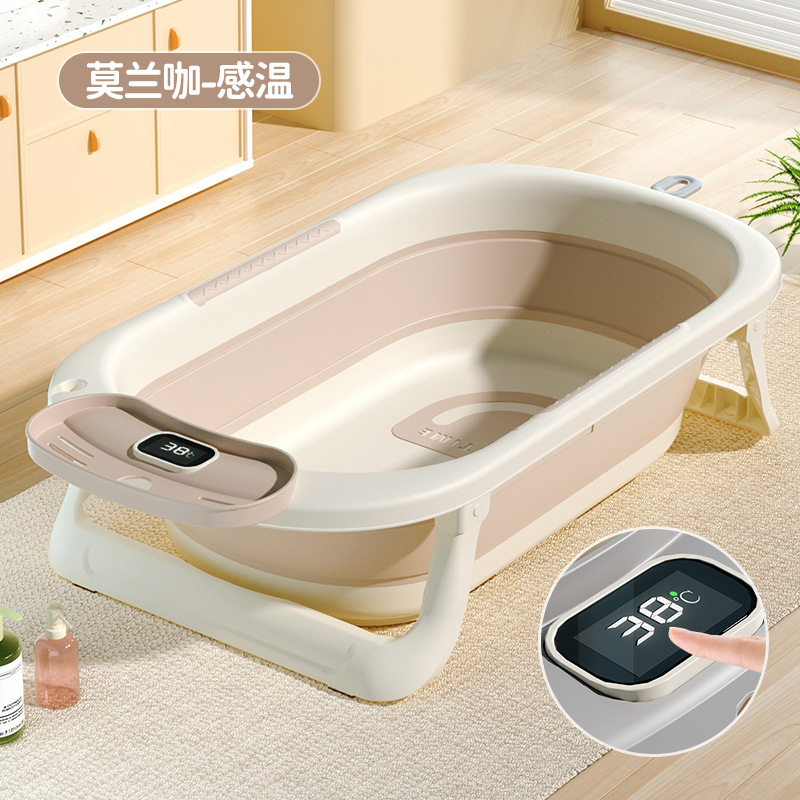 感温婴儿洗澡盆家用浴室防滑坐躺托神器浴架家用宝宝折叠舒适浴盆详情29