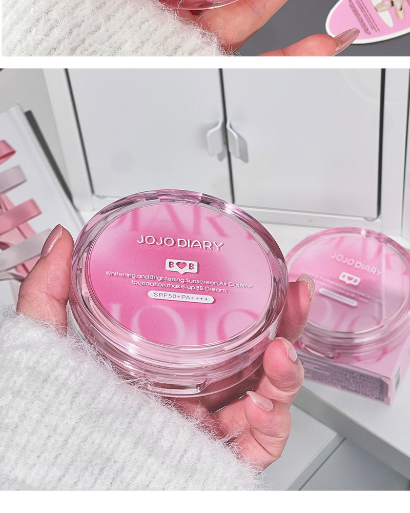 Jiujiu Diary Sunscreen Cushion BB Cream Conceals blemishes, brightens, controls oil, is water-resistant and sweat-proof, and does not smudge for students pic 15
