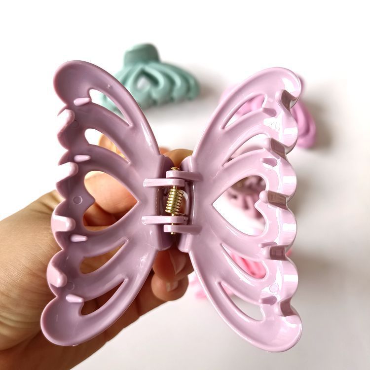 【1-5区】184号抓夹 12/包彩色发抓冰淇淋色塑料抓夹抓手时尚韩版色发夹发抓1元2元货源详情3