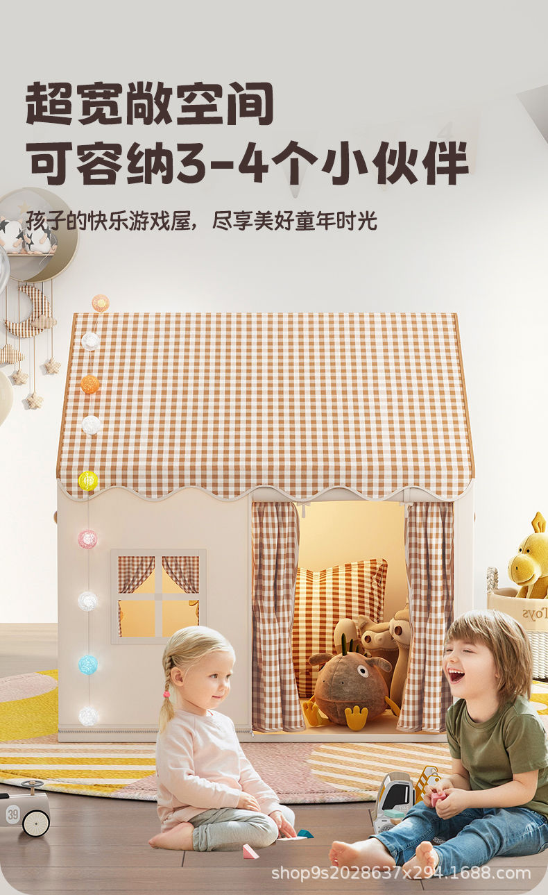 儿童室内帐篷公主城堡小房子男女孩游戏屋宝宝床上玩具儿童帐篷详情3