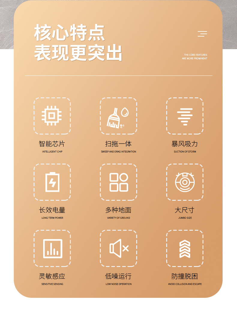 跨境礼品智能扫地机器人拖扫一体全自动家用吸尘器扫地洗地机批发详情4