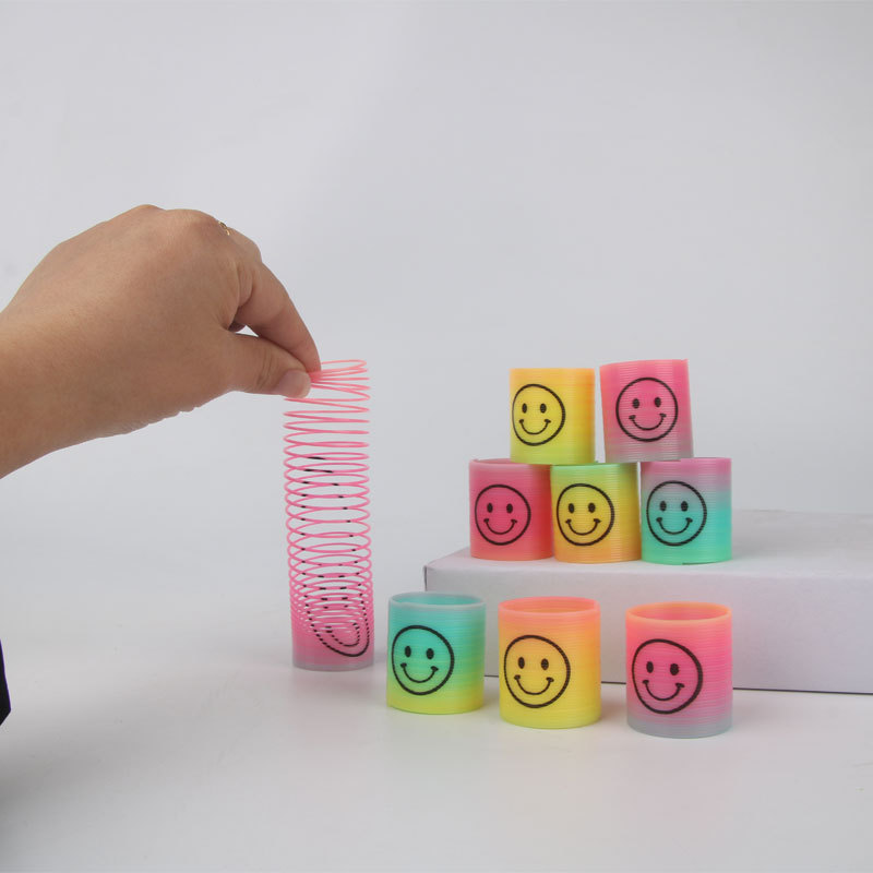 迷你笑脸彩虹圈80后怀旧弹力圈地摊奖品伸缩魔术圈幼儿园玩具批发详情7