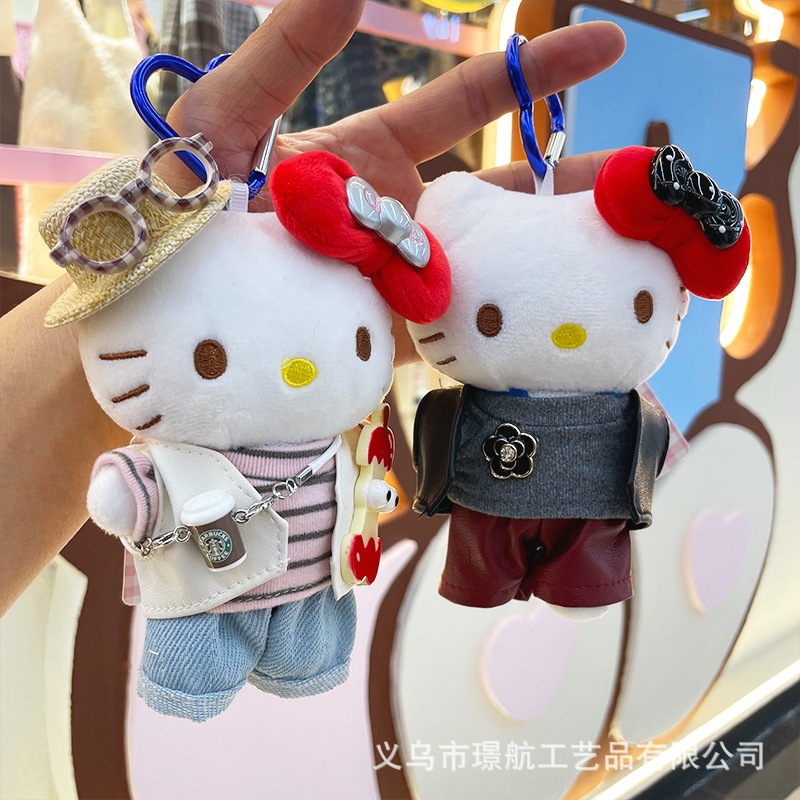 【正版】hellokitty毛绒公仔钥匙扣包包挂件背包小挂件三丽鸥玩偶详情5