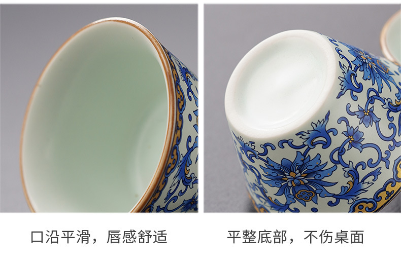 旅行茶具套装便携式户外功夫茶具汝窑快客杯商务高档伴手礼品批发详情15