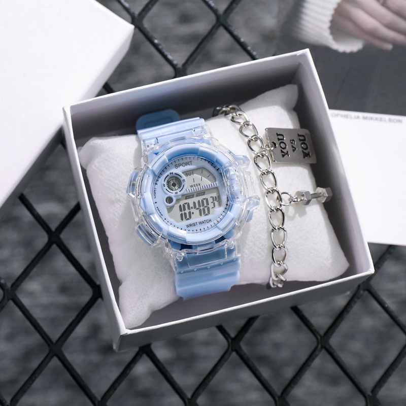 高颜值电子表男女学生多功能运动有闹钟夜光防水初中男孩个性潮流详情4