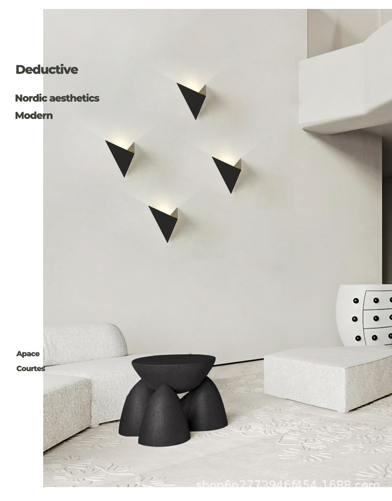 极简几何壁灯卧室床头小夜灯艺术客厅背景墙灯走廊过道壁灯详情13