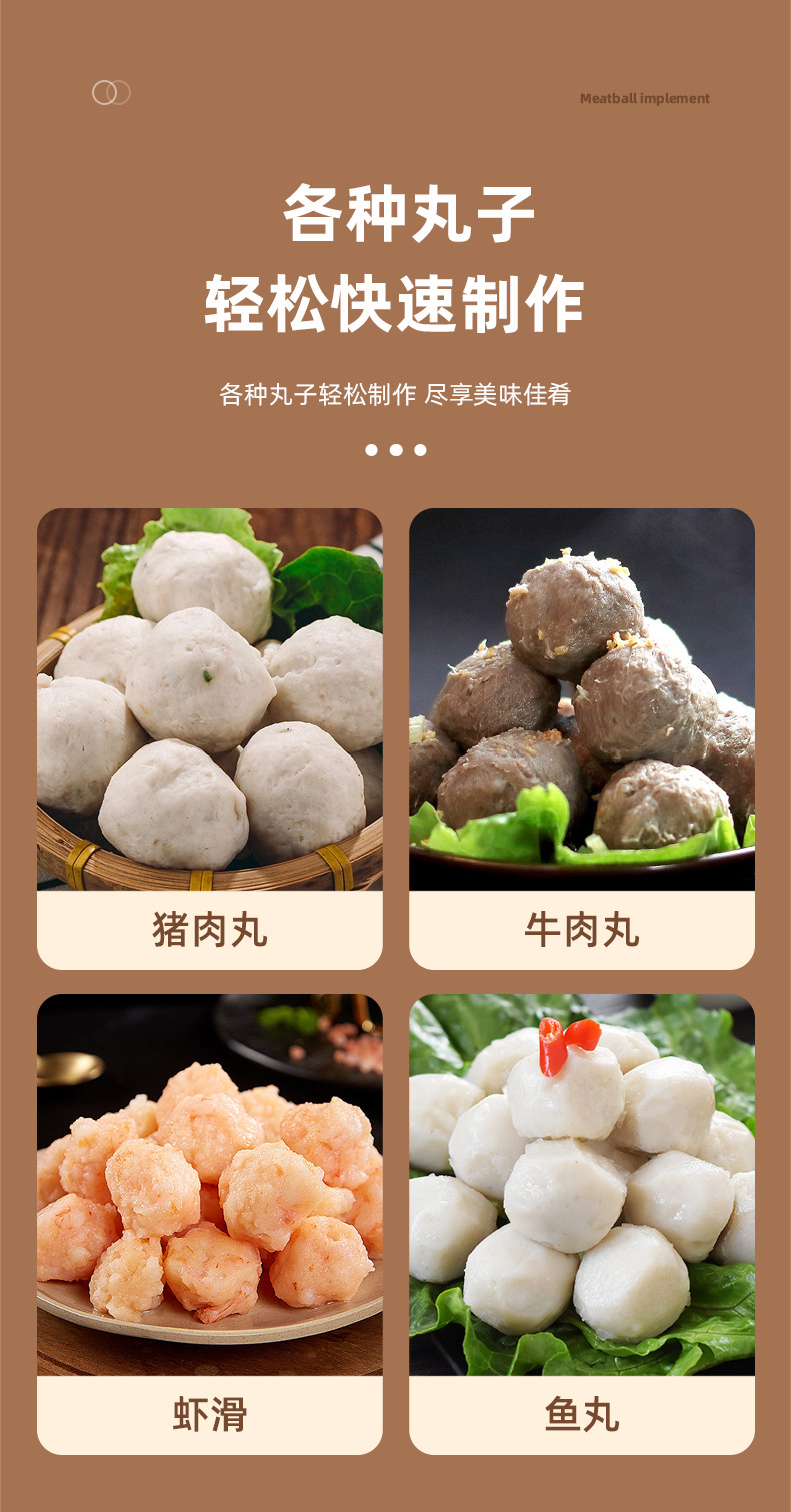 304 stainless steel meatball maker, a household tool for making fish balls, shrimp paste molds, rice balls and meat fillings, a perfect scooping tool pic 10