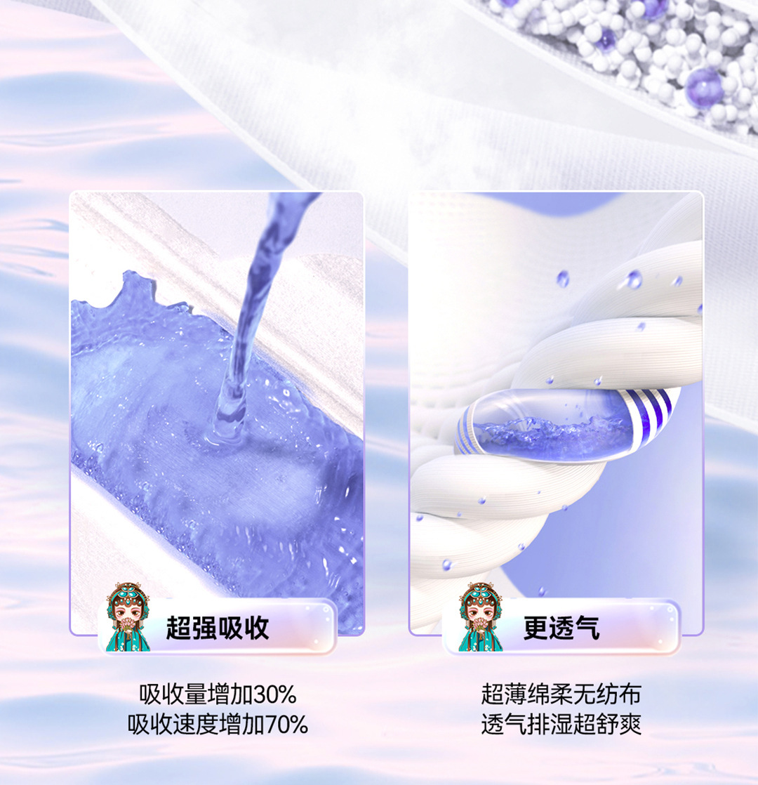 棉柔姨妈巾超熟睡卫生巾日夜用组合装女性经期护垫透气棉加长超薄详情8