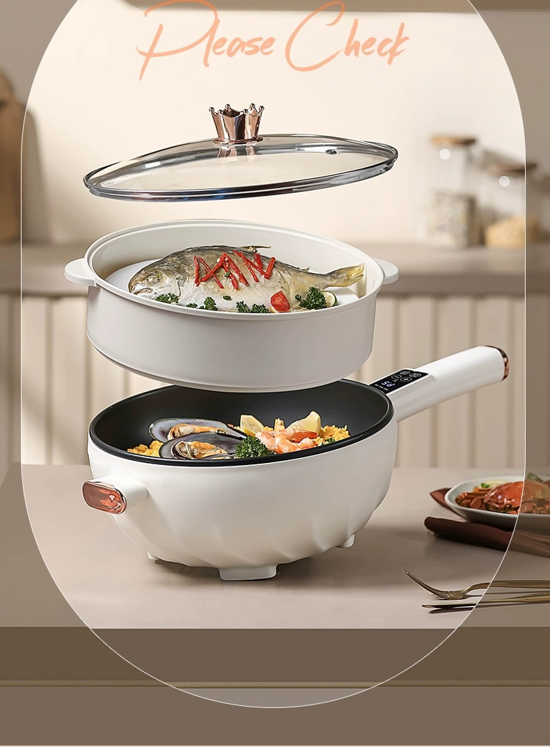 源头工厂爆款电炒锅家用一体电火锅大容量电煮锅礼品批发外贸专供详情11