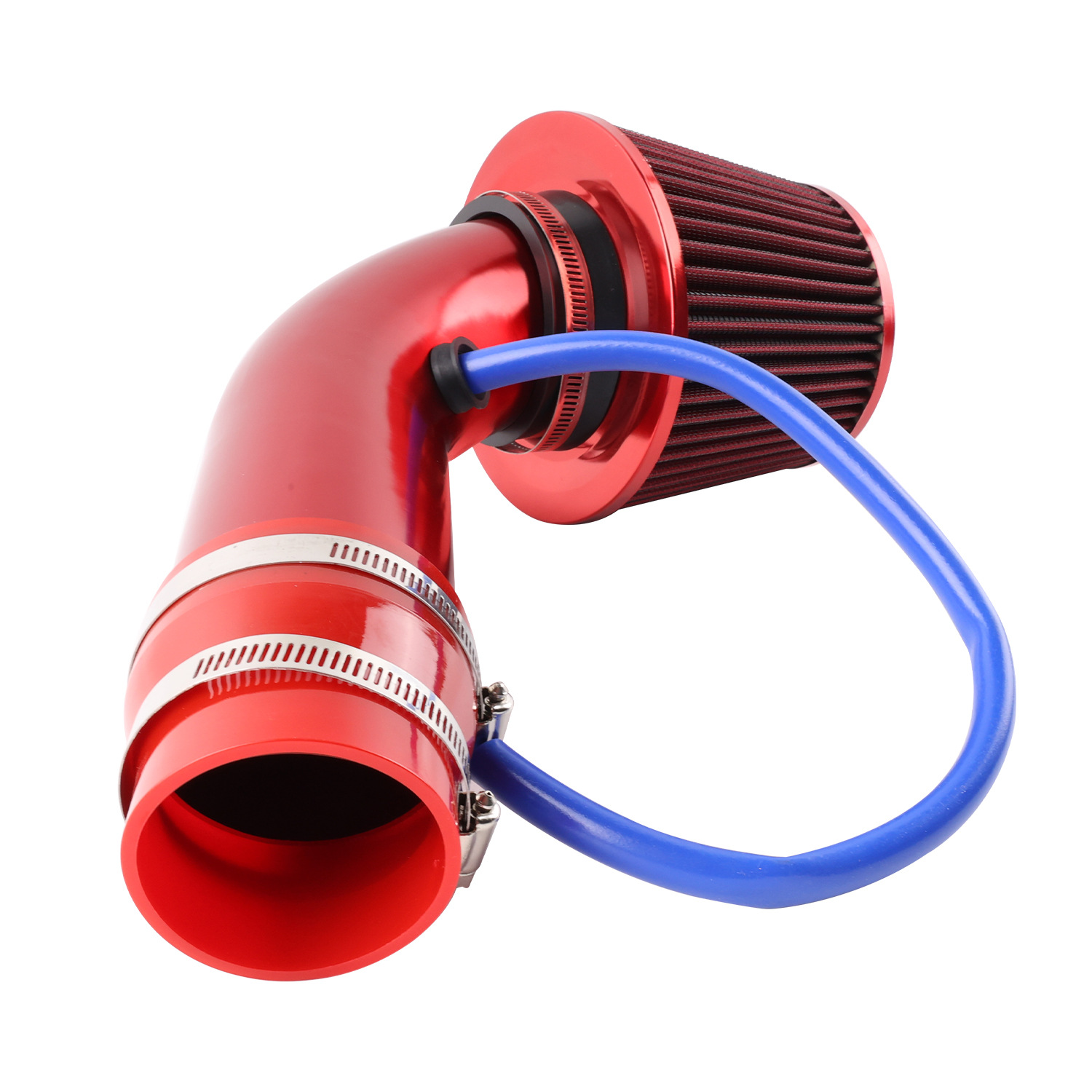 Automotive aluminum alloy cold air intake pipe kit 76mm high-flow air intake mushroom head universal kit pic 15