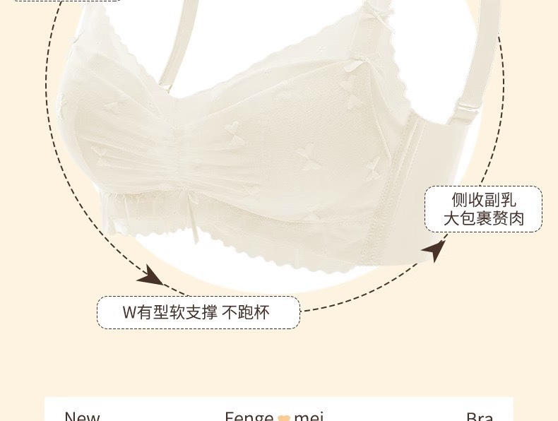 内衣女士小胸聚拢显大调整型无钢圈收副乳防下垂蕾丝夏薄款舒适详情33