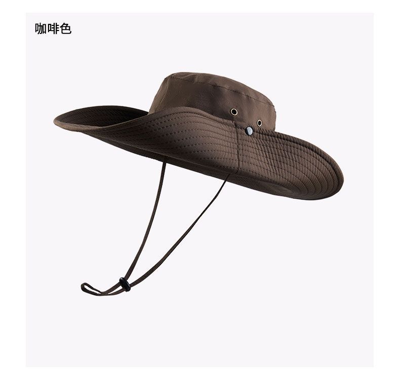 防晒帽渔夫帽钓鱼遮阳夏季帽子太阳帽运动户外登山防紫外线大檐帽详情7