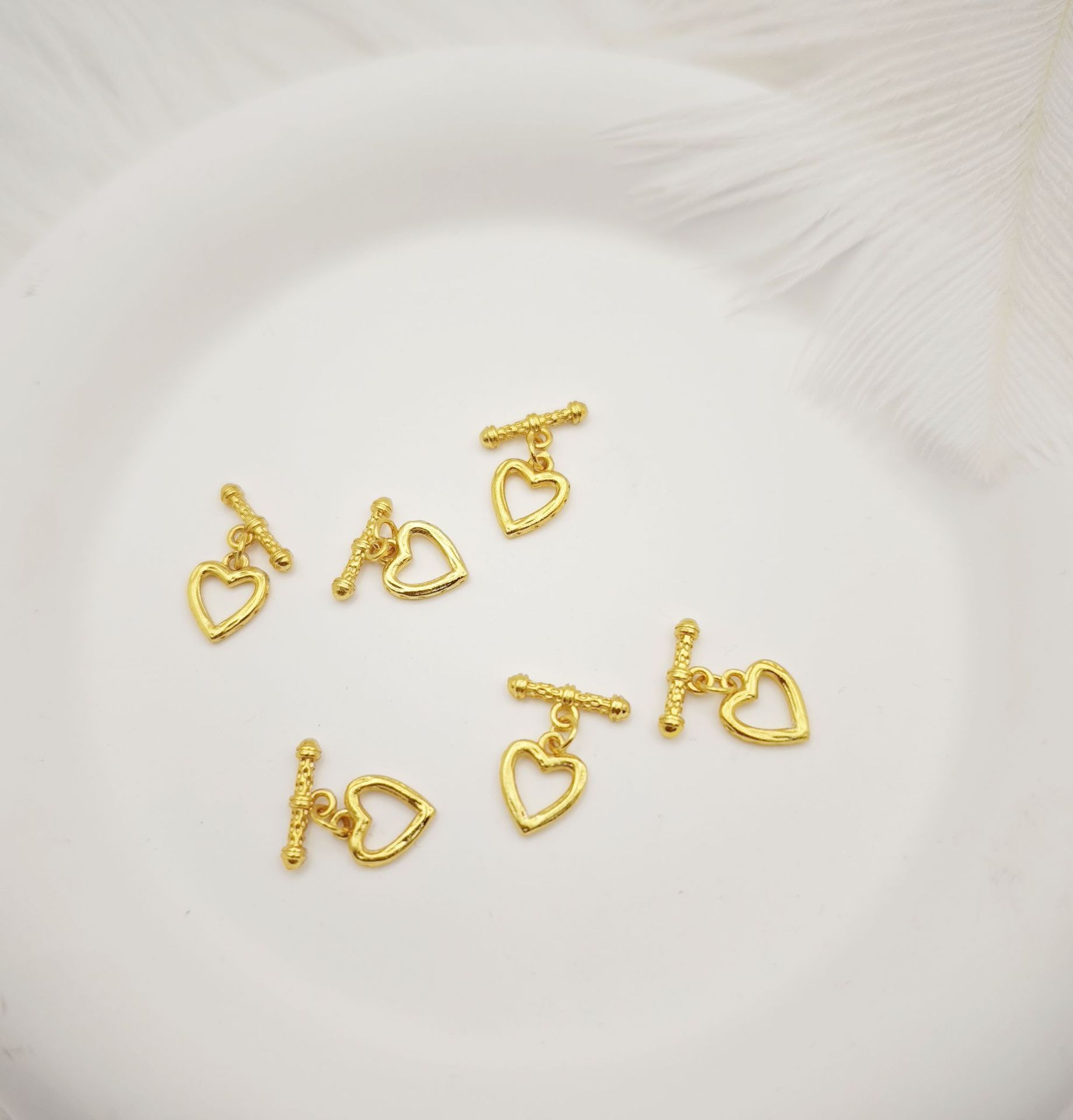 Color-preserving pure copper plated with ancient gold OT clasp necklace, bracelet, and end connection clasp diy accessory factory pic 15